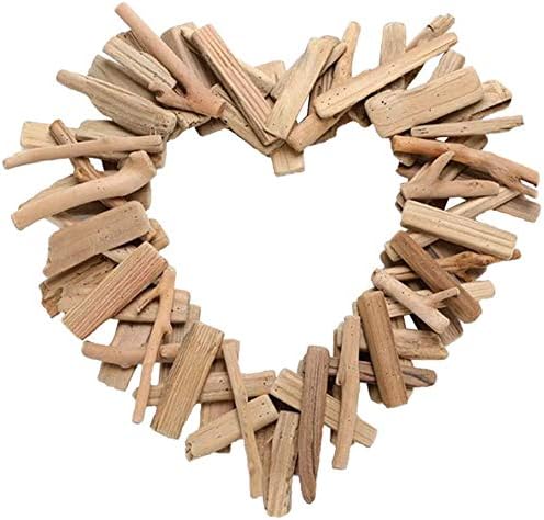 Wicker Heart Driftwood Wall Hanging Ornament