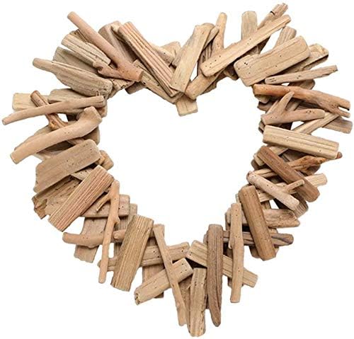 Wicker Heart Driftwood Wall Hanging Ornament