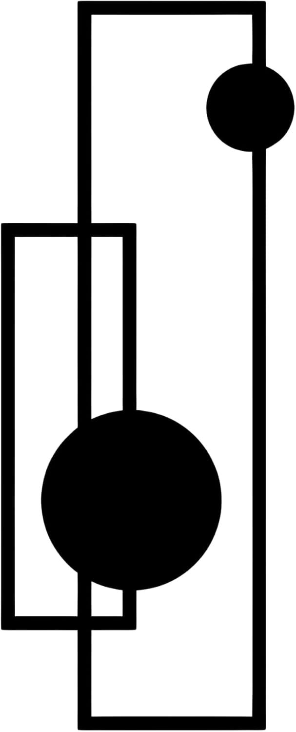 Black Geometric Metal Wall Decor