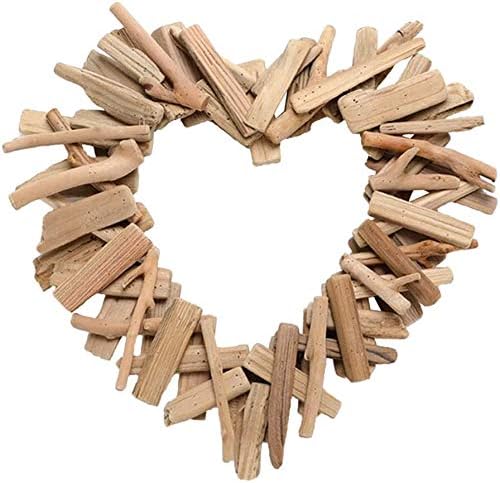 Wicker Heart Driftwood Wall Hanging Ornament