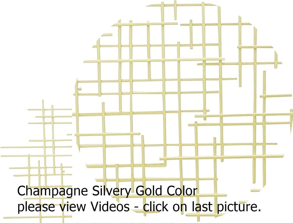 Champagne Geometric Metal Wall Art