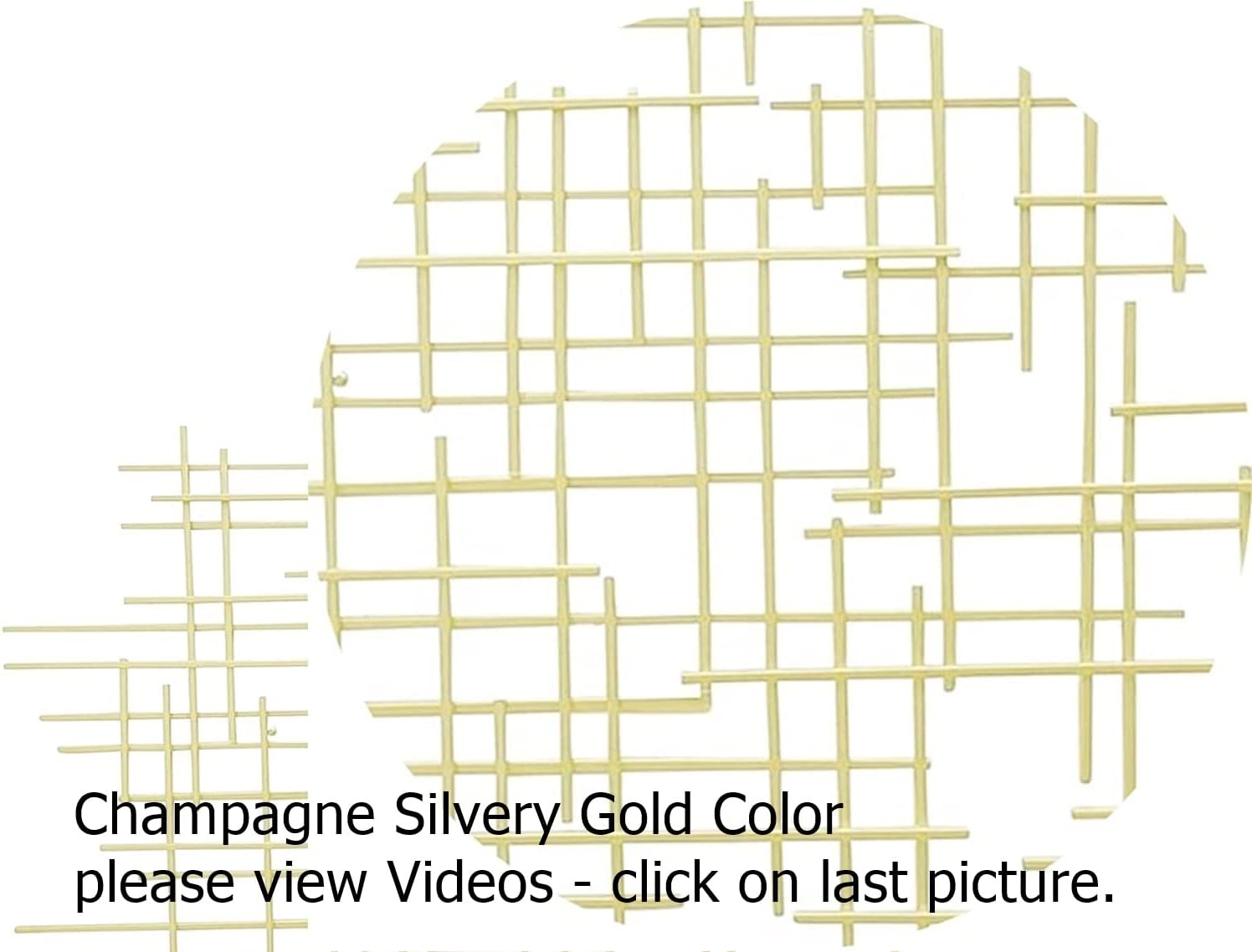 Champagne Geometric Metal Wall Art