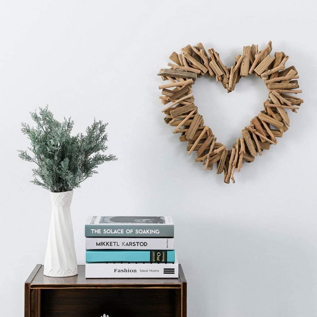 Wicker Heart Driftwood Wall Hanging Ornament