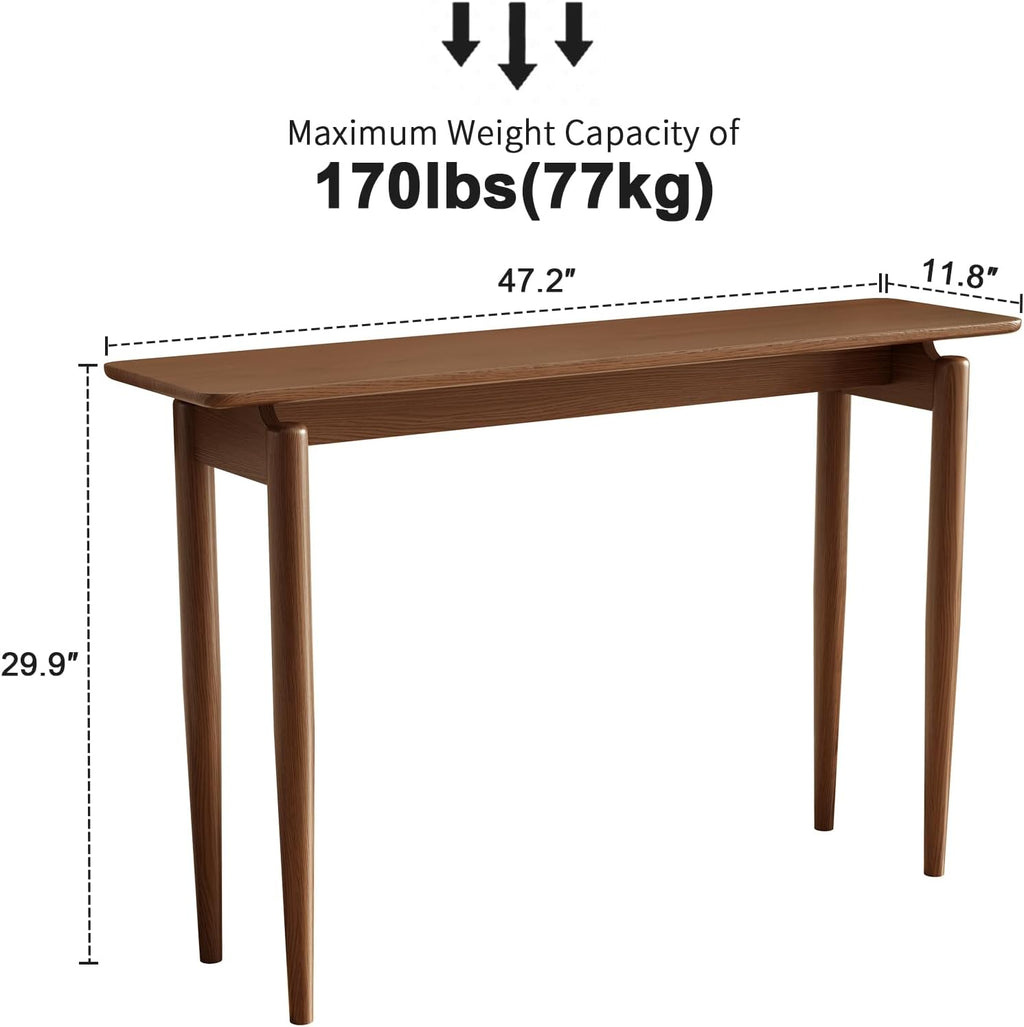 Walnut Wood Console Table