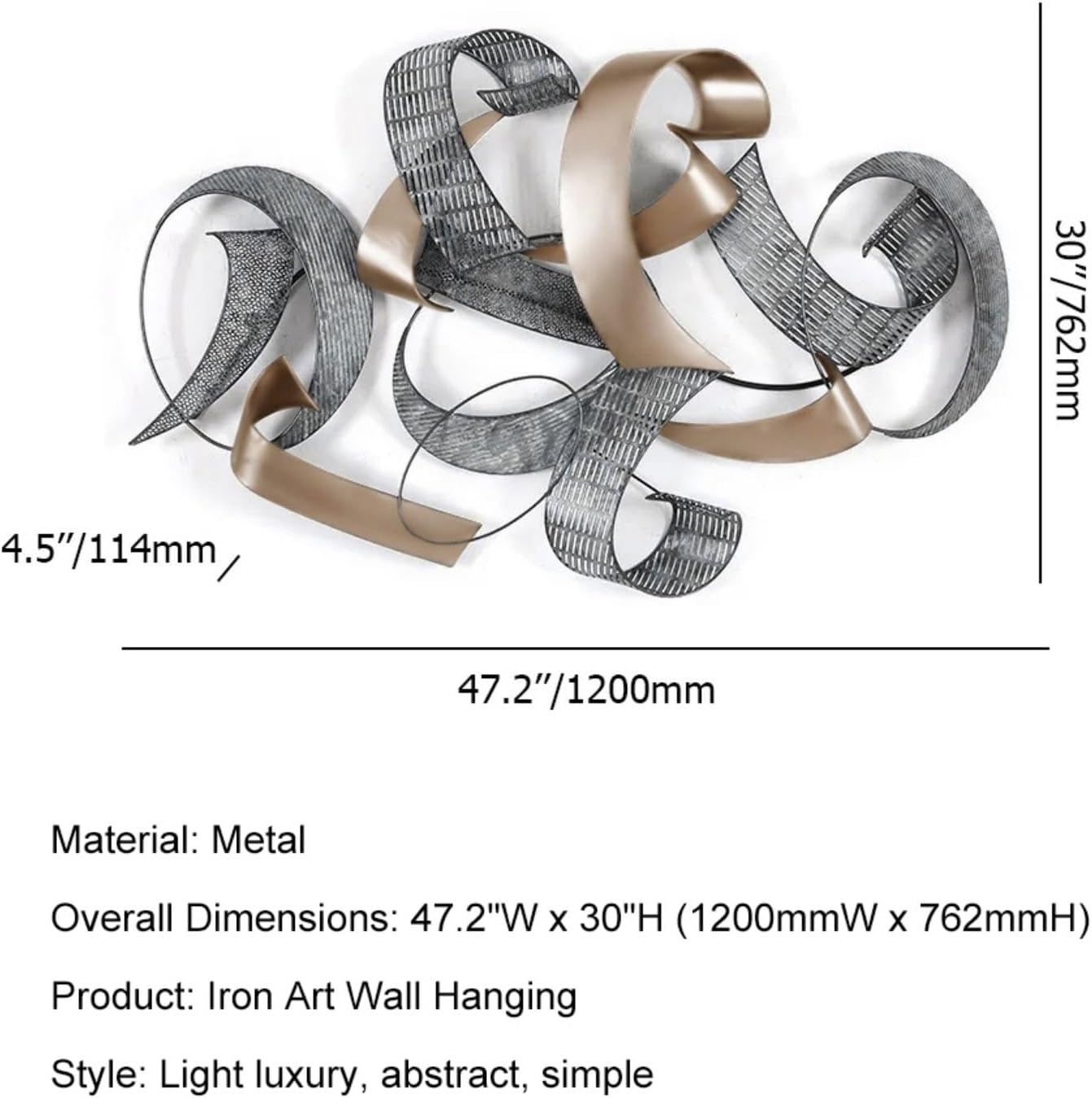 3D Geometric Metal Wall Art