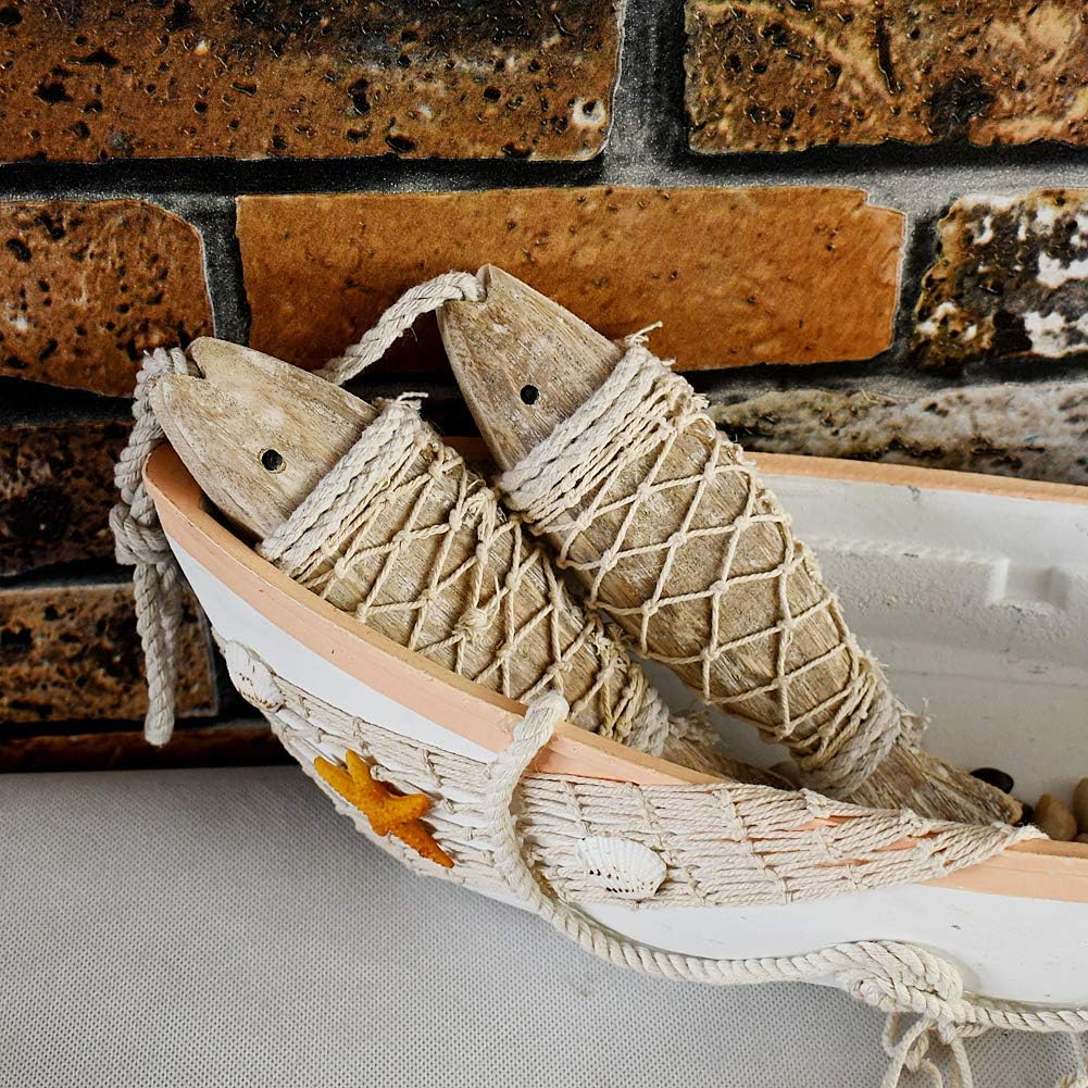 Rustic Nautical Wooden Fish Wall Decor