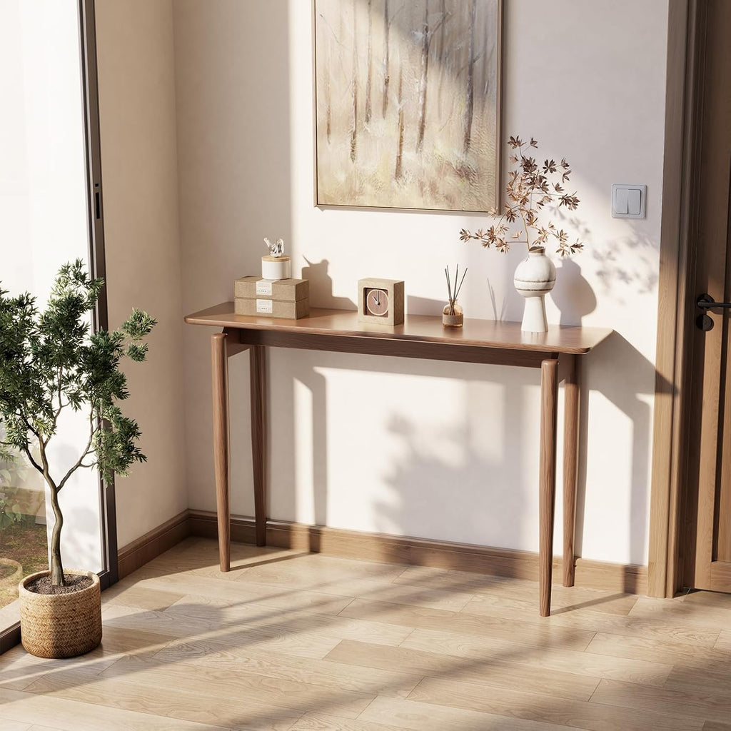 Walnut Wood Console Table