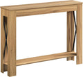 Light Walnut Farmhouse Console Table