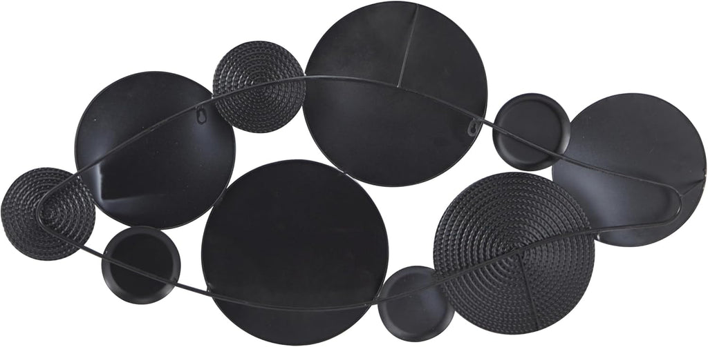 by Cosmopolitan Black Metal Plate Wall Sculpture