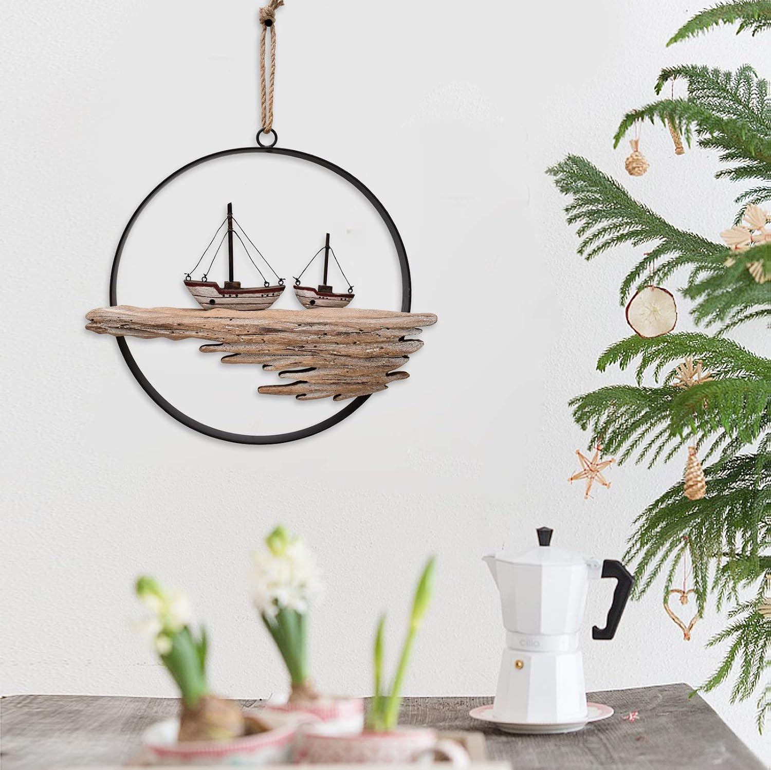 Wooden Sailboat Nautical Wall Decor