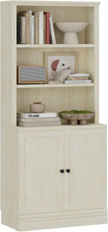 5-Tier Multi-Depth Bookshelf with Door