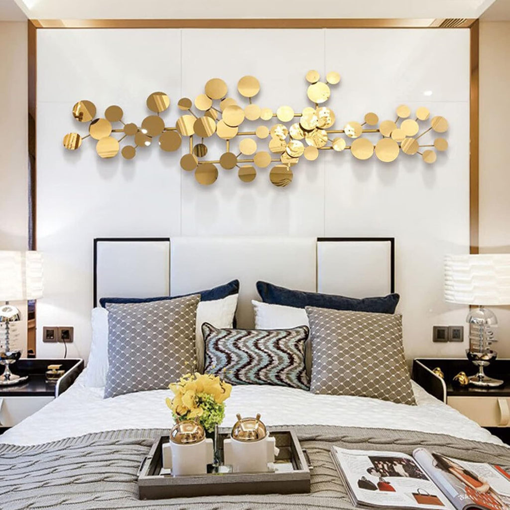 Gold 3D Geometric Metal Wall Art