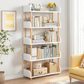 Warm White 5-Tier Wooden Bookcase