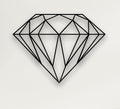 3D Geometric Diamond Metal Wall Art