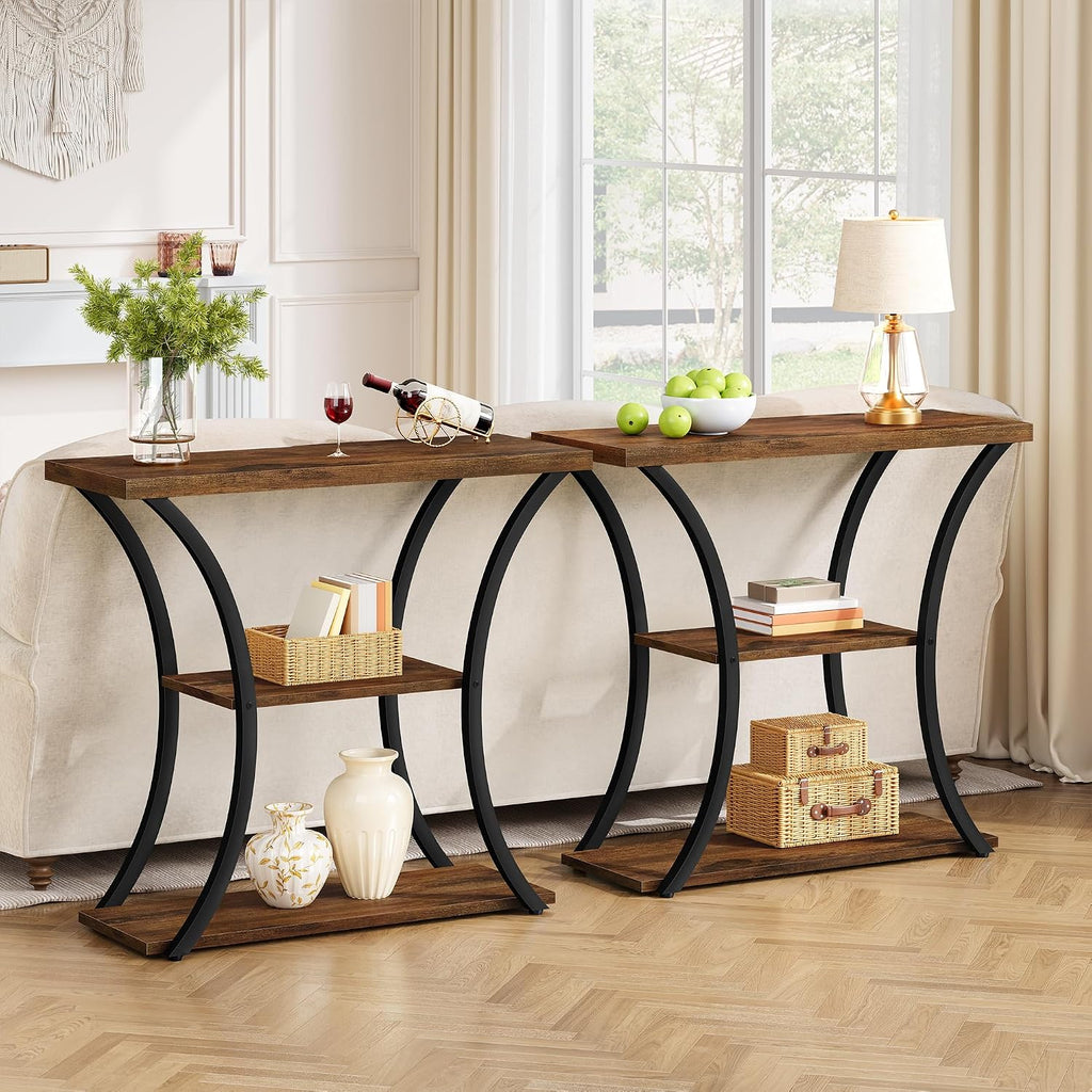 Hoctieon Rustic Brown Console Table
