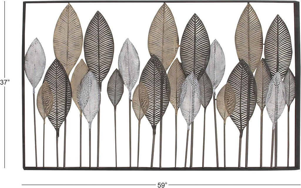 79 Bronze Metal Leaf Wall Sculpture