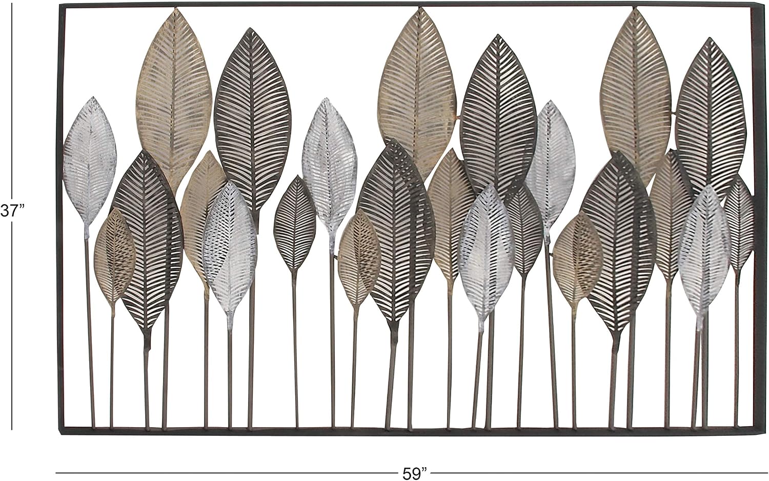 79 Bronze Metal Leaf Wall Sculpture