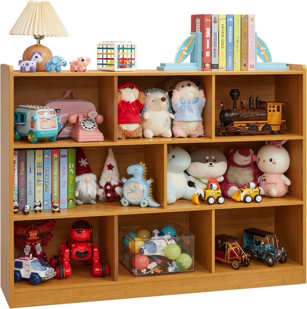 3-Tier Natural Wooden Storage Bookcase