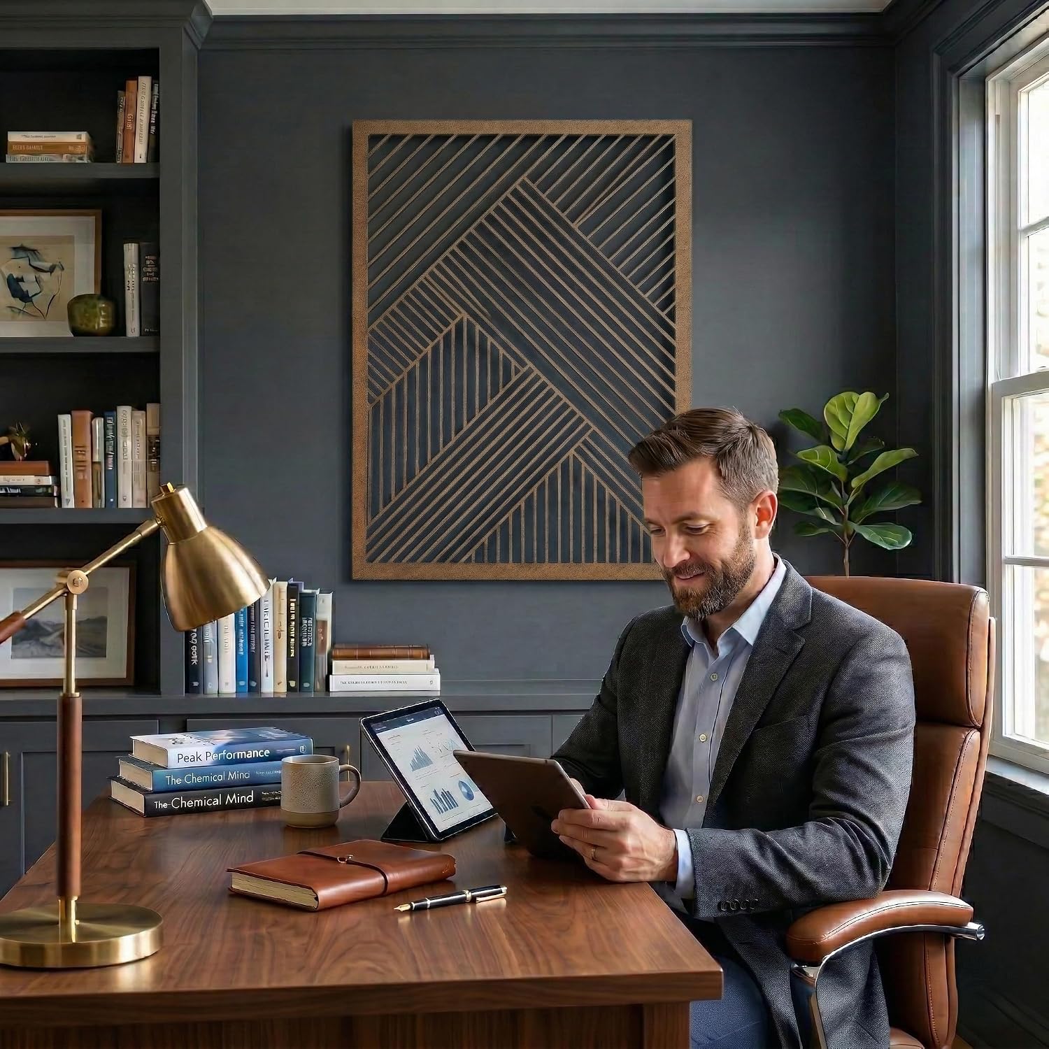 Bronze Geometric Metal Wall Art