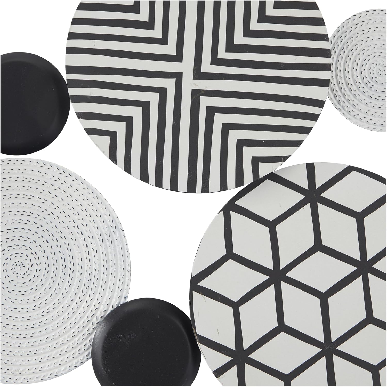 by Cosmopolitan Black Metal Plate Wall Sculpture