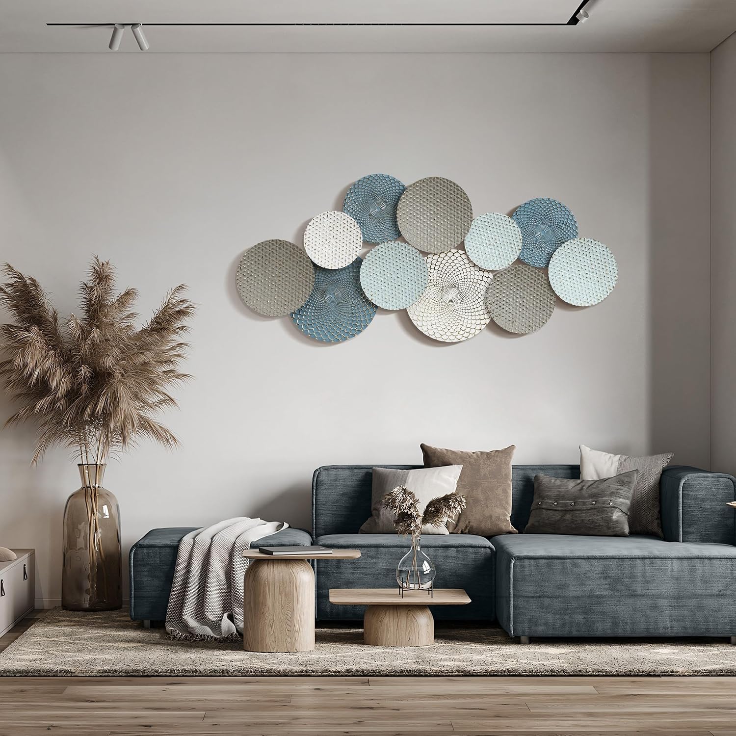 Multi-Color Metal Wall Sculpture