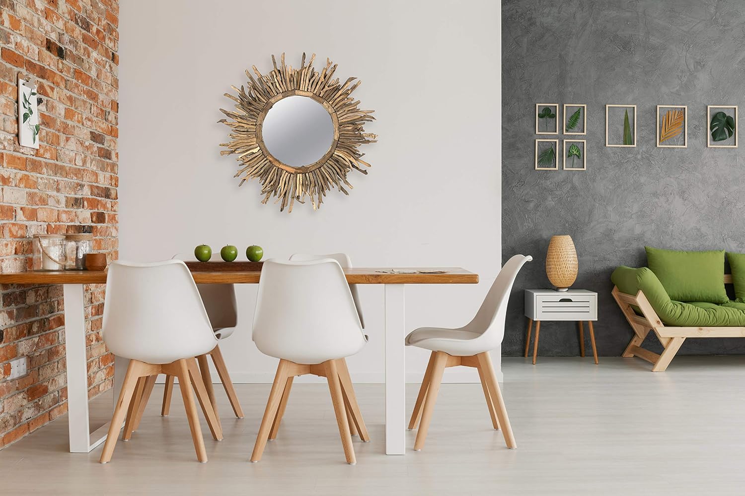 Creative Co-Op Driftwood Sunburst Mirror