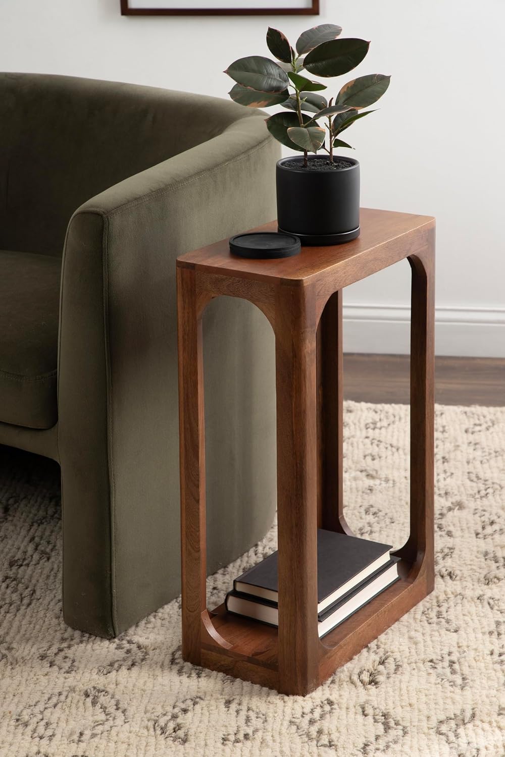 Dahl Walnut Slim Wooden Side Table