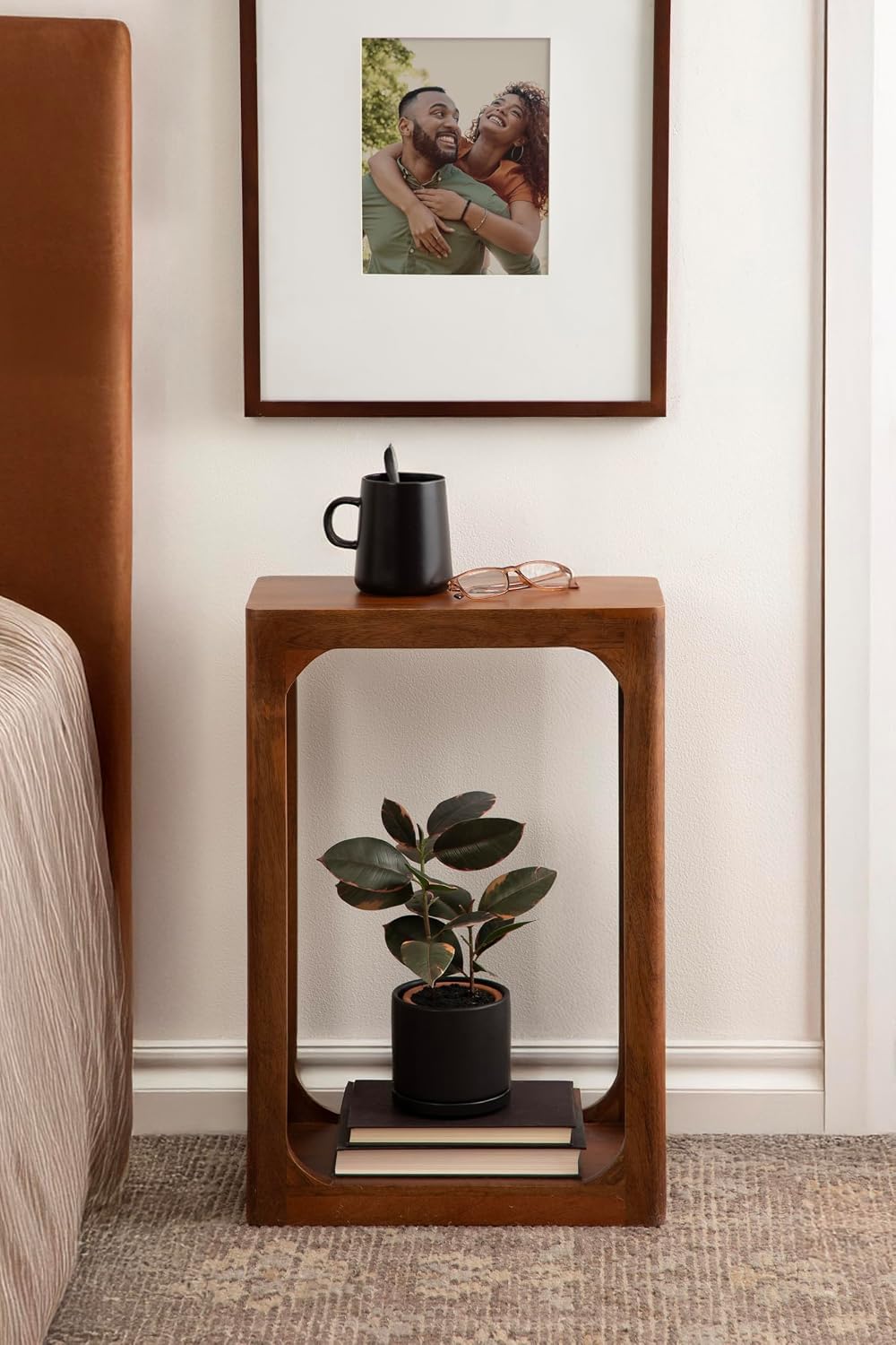 Dahl Walnut Slim Wooden Side Table