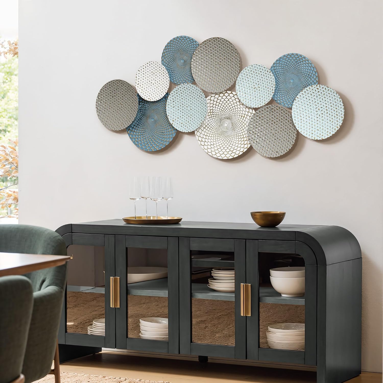 Multi-Color Metal Wall Sculpture