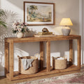 2-Tier Solid Wood Console Table