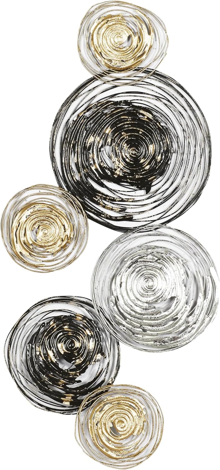 79 Gold Textured Metal Wall Sculpture