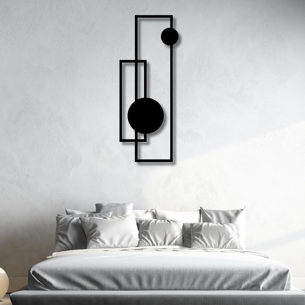 Black Geometric Metal Wall Decor