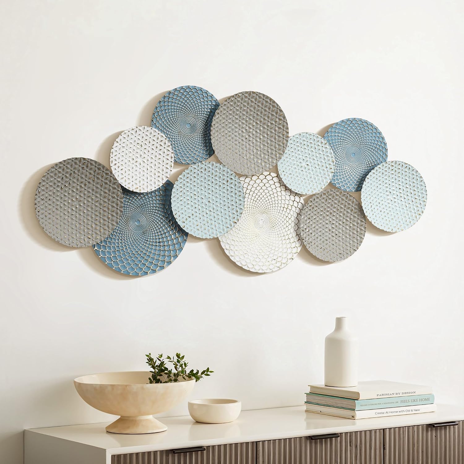 Multi-Color Metal Wall Sculpture
