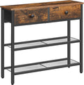 Rustic Brown Narrow Console Table