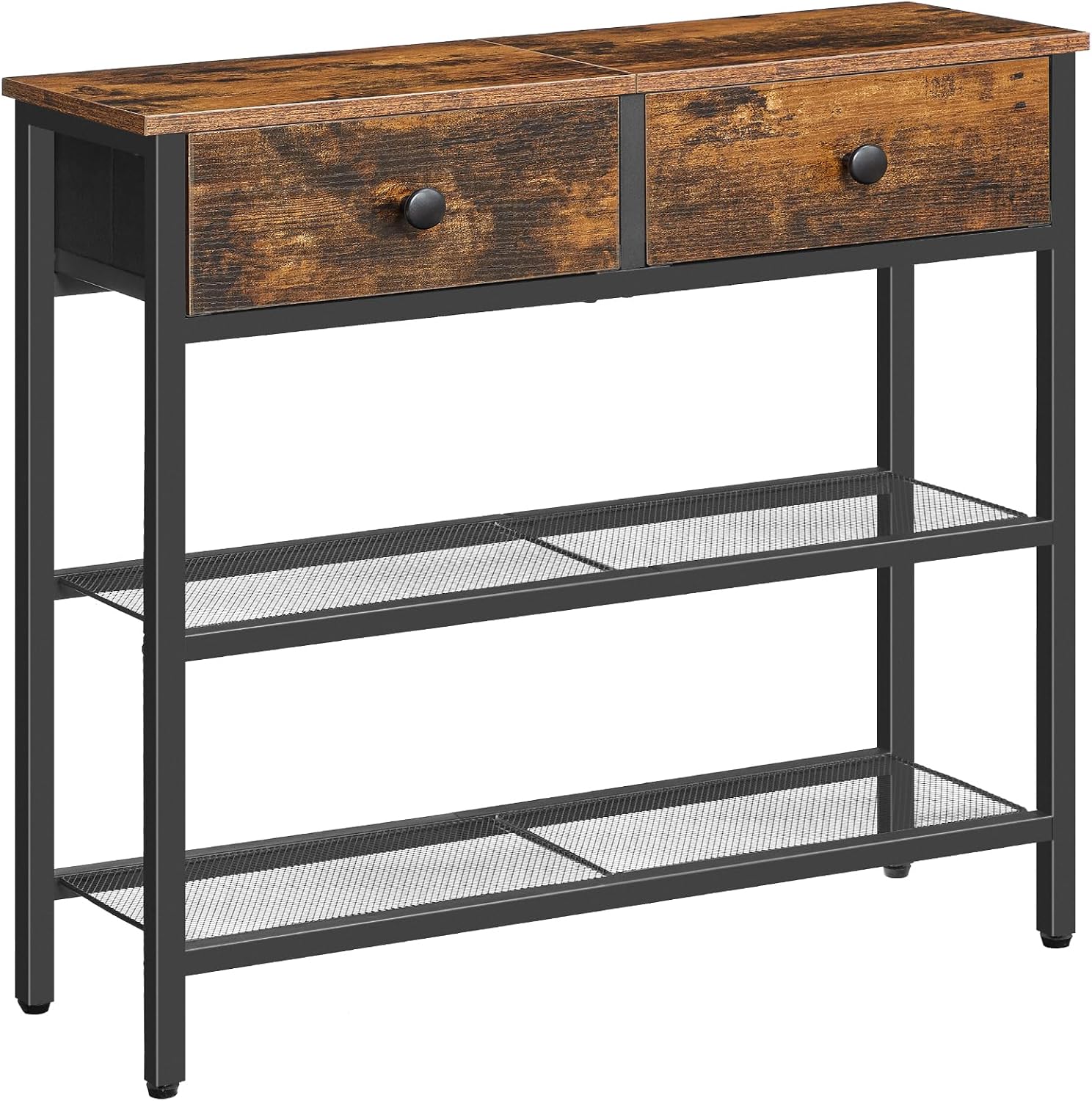 Rustic Brown Narrow Console Table
