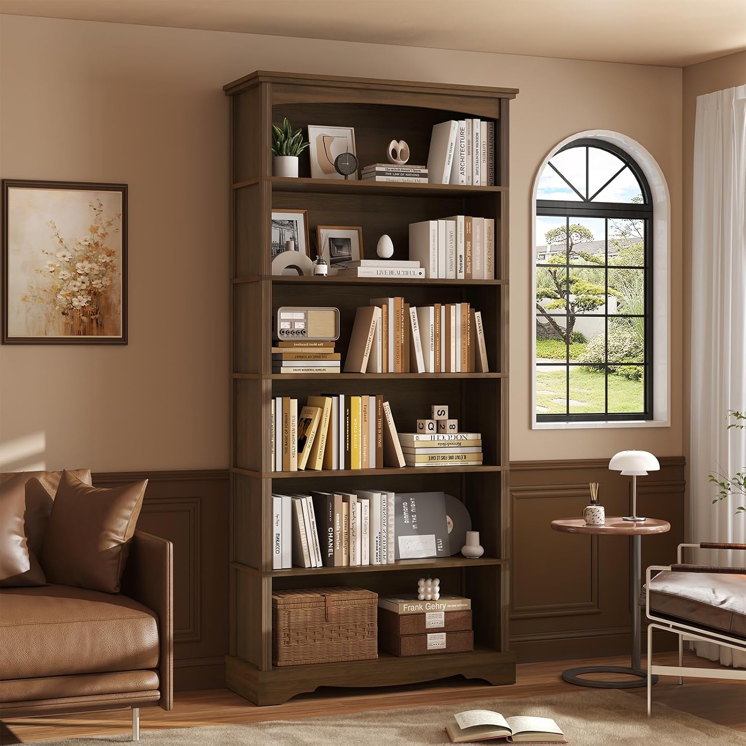 6-Tier Wooden Bookshelf