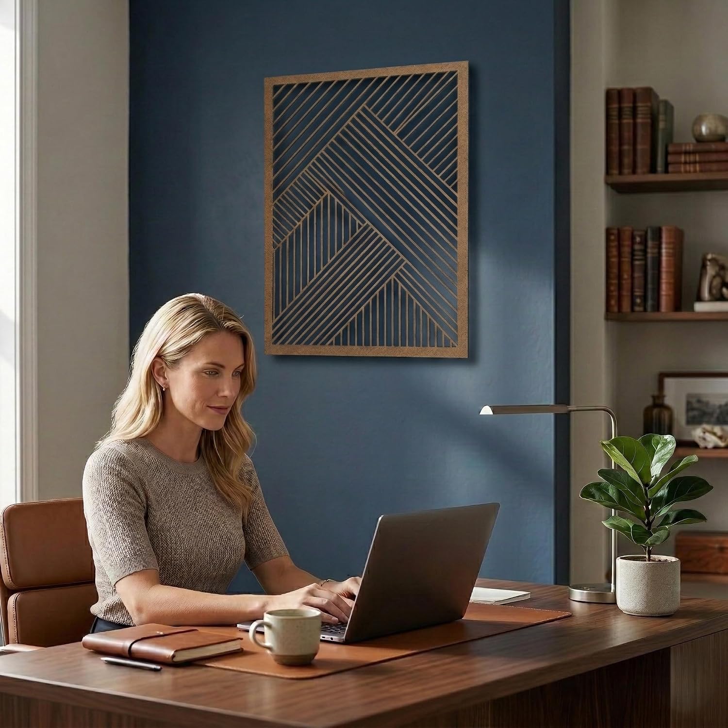 Bronze Geometric Metal Wall Art
