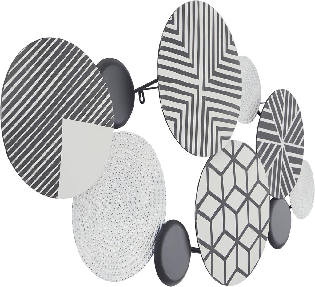 by Cosmopolitan Black Metal Plate Wall Sculpture