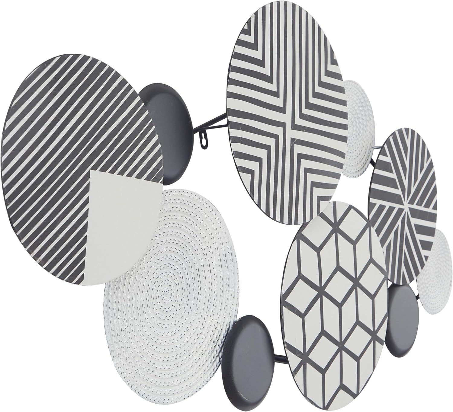 by Cosmopolitan Black Metal Plate Wall Sculpture