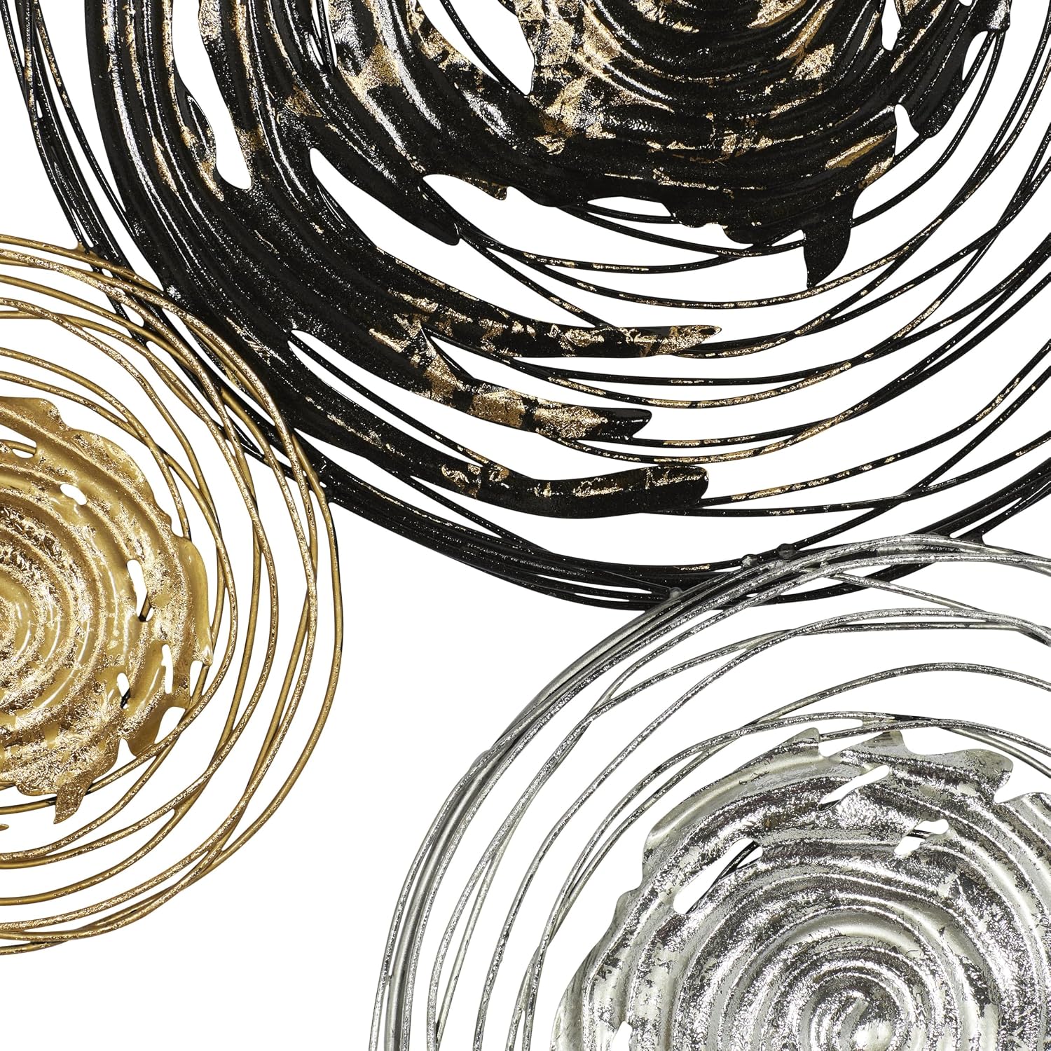 79 Gold Textured Metal Wall Sculpture