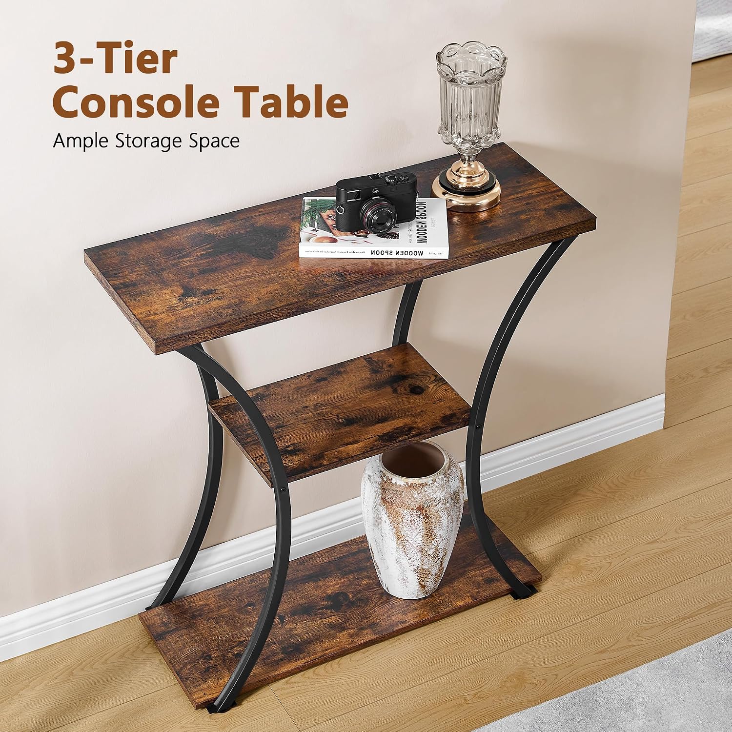 Hoctieon Rustic Brown Console Table