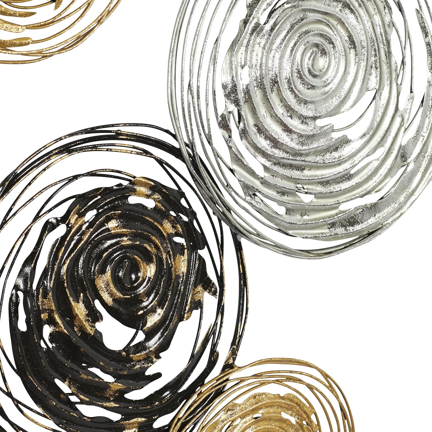 79 Gold Textured Metal Wall Sculpture