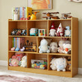 3-Tier Natural Wooden Storage Bookcase